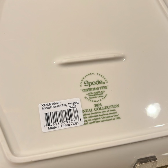 Spode Christmas Tree Annual Dessert Tray 12” 2023 - Picture 10 of 11